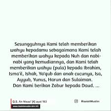 Setelah mengetahui ayat dan tajwidnya berikut adalah pembahasan tajwidnya ingsa alloh bisa dinikmati dengan tambahan pembahasan memlalui suara. Surah An Nisaa Ayat 163 Qs 4 163 Tafsir Alquran Surah Nomor 4 Ayat 163
