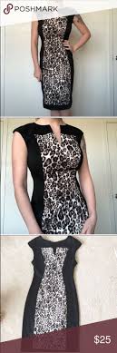 Dress Barn Leopard Print Sheath Dress Size 4 Leopard Print Sheath Dress Sheath Dress Black Sheath Dress