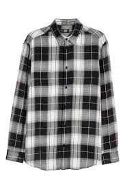 Black And White Flannel Mens Flannel Shirt Regular Fit Black White Checked Men H M Us In 2020 Shirt Outfit Women Checked Shirt Outfit Women Checked Shirt Women