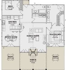 Two bedrooms may be all that buyers need, especially empty nesters or couples without children (or just one). House Plan 1070 00129 Lake Front Plan 1 375 Square Feet 2 Bedrooms 2 Bathrooms Bungalow Style House Plans Cabin House Plans Cottage House Plans