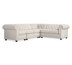 In need of assistance or have a question? Chesterfield Roll Arm Upholstered 4 Piece Sectional Pottery Barn