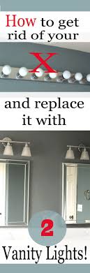 And if it has clear shades, then you can install frosted bulbs, like they do here. How To Replace A Hollywood Light With 2 Vanity Lights Diy Bathroom Vanity Bathroom Lighting