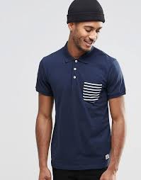 Polo bordeaux de la marque jack&jones avec des liserés noirs et blancs sur le col taille xl, mais équivaut plus à un l jamais porté. Jack And Jones Jack Jones Polo Shirt With Contrast Stripe Pocket 33 Asos Lookastic