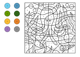 Kleuren Op Nummer Zomer Tijd Met Kinderen