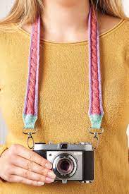 What kind of fabric do you use for straps? Knitted Camera Strap Let S Get Crafting Issue 102 Crochet Patterns Crochet Accessories Free Crochet