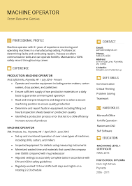 With the enclosed resume, i would like to. Machine Operator Resume Sample Writing Tips Resume Genius