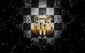 Last game played with libertad, which ended with result: Download Wallpapers Santos Fc Glitter Logo Serie A Black White Checkered Background Soccer Fc Santos Brazilian Football Club Santos Fc Logo Mosaic Art Football Brazil For Desktop Free Pictures For Desktop Free