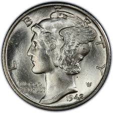 1942 mercury dime values and prices past sales