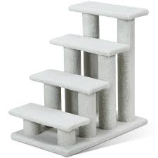 Tired of your cat destroying the furniture? 4 Step Pet Stairs Carpeted Ladder Ramp Scratching Post Cat Tree Climber Best Cat Scratching Post Pet Stairs Cat Scratching Post