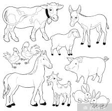 What the ladybird heard by julia donaldson. Farm Animals Vector Cartoon Black White Characters Poster Pixers We Live To Change
