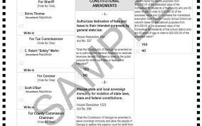 Sample Ballot Released For Nov 3 General Election Franklin County Citizen Leader Lavonia Georgia