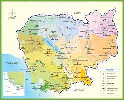 Cambodia Tourist Map Kamboja Produk Indonesia