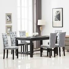Elles se choisissent en fonction de la déco de votre intérieur et s'harmonisent avec le style de la table de salle à manger.la chaise de salle à manger se veut plus confortable et la chaise de cuisine. Lot De 6 Chaises De Salle A Manger Contemporain Scandinave Cuisine Argente Velours Cdiscount Maison