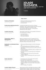 film resume samples visualcv resume