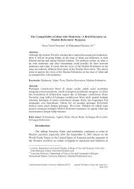 The international islamic university malaysia, also known as iium, is a public university in malaysia. Pdf The Compatibility Of Islam With Modernity A Brief Discourse On Muslim Reformists Response