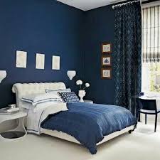 Navy Walls With Navy Patterned Curtains For Bedroom Blue Master Bedroom Blue Bedroom Walls Blue Bedroom Ideas For Couples