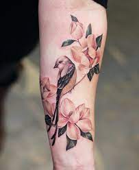 Floral tattoos have become common elements in the tattooing work as most of the tattoos are incorporated with flowers. Pin By Marina Kam On Tattoos Floral Tattoo Sleeve Bird Tattoo Sleeves Vine Tattoos
