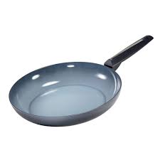 Moneta Azul Gres Forged Aluminum Fry Pan Blue Gray Ceramic Non Stick Frying Pan Ceramic Coating