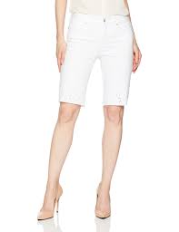 details about nydj womens briella short with eyelet embroidery choose sz color