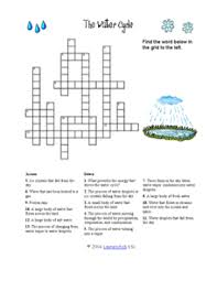 The Water Cycle Crossword Puzzle 2nd 3rd Grade Worksheet Water Cycle Crossword Puzzle Water Cycle Worksheet