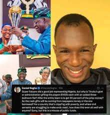 Super Falcons did a good job representing Nigeria, but why is Tinubu's govt  or administration gifting the players $100k each with an added  three-bedroom flat? After the entire team is to get