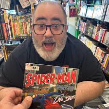 Thanks to the one and only @dan.slott for stopping by the store to sign and  talk comics with his fans. He's hilarious, a great storyteller (both in  comics and in person), and