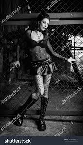 Portrait Sexy Goth Girl Dressed Holey Stock Photo 694620154 | Shutterstock