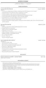 delivery truck driver resume sample