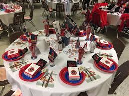 Chamber Of Commerce Table Decoration For Annual Meeting Perryville Mo St Louis Cardinals Baseball Themed Banquet Tables Table Decorations Theme