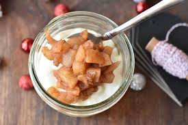Vanilla Yogurt Mousse With Cinnamon Apples Christmassweetsweek With Two Spoons
