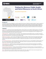 Health authorities also issued guidance and restrictions that. Finding The Balance Public Health And Social Measures In South Africa Africa Cdc
