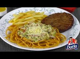 Spaghetti Doria Sabor Ranchero Con Salsa De Tocineta Youtube