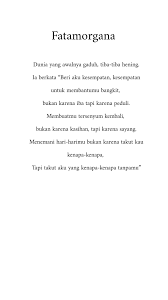 Fatamorgana Kata Kata Indah Motivasi Harian Ilusi