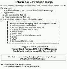 Saat ini epson sedang membuka lowongan kerja terbaru dalam rangka mencari calon pegawai yang siap untuk bergabung sebagai pegawai perusahaan. Contoh Surat Lamaran Kerja Di Pt Epson Indonesia Yang Benar