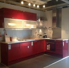 Rote Kuche In L Form Interior Kitchen Small Kitchen Interior Red Kitchen