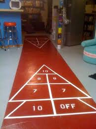 How To Paint Your Own Shuffleboard Garage Game Rooms Outdoor Shuffleboard Retro Renovation