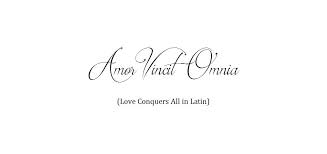 Amor Vincit Omnia Love Conquers All In Latin Meaningful Word Tattoos Word Tattoos Words
