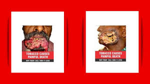 A warning that certain products must display by law, telling customers that the product is bad for their health: Tobacco Product Packets To Have New Health Warning India News India Tv