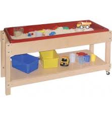 Large Wooden Sand And Water Table With Lid Shelf 46x17 Sand Water Tables Sand And Water Table Water Table Sand And Water