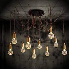 98 0us Spider Restaurant Lighting Multiple Arms Edison Led Bulb Pendant Chandelier Vintage Loft Bar Bedroom Art Pendant Industrial Lamp Industrial Lamp Penda Copper Pendant Lights Vintage Pendant Lamp Cheap Pendant Lights