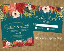 Elegant Teal Fall Wedding Invitation Burnt Orange Paprika Spice Cream Fall Flowers Gold P Fall Wedding Invitations Orange Wedding Invitations Teal Fall Wedding