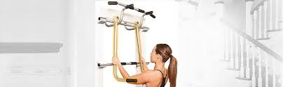 Triple Door Gym Ultimate 3 In 1 Doorway Trainer Raised Height Pull Up Bar Dips Bar 2 Suspension Straps For A Total Body Home Workout Screwless