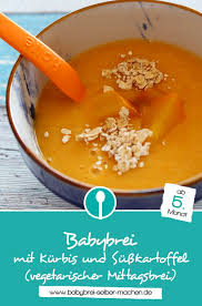 Vegetarischer Babybrei Mit Susskartoffel Und Kurbis Rezept Fur Mittagsbrei Babybrei Rezepte Babybrei Susskartoffel Babybrei