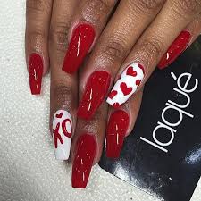 The most common valentine day nails material is metal. Cute And Beautiful Valentine S Day Nails Red Nail Art Designs Pink Nails Heart Nai Nail Designs Valentines Red Nail Art Designs Valentine S Day Nail Designs