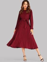 Ruffle Hem Knot Back Polka Dot Smock Dress Shein A Line Dress Afternoon Dress Pleated Midi Dress