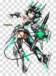 Anime fans often make jokes about protagonists having using plot armor to defeat overwhelmingly powerful enemies. Bi Electric Pilbara Female Anime Character With Black And Green Armor Transparent Background Png Clipart Hiclipart