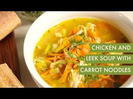 Much more nutritious than the canned version, this chicken noodle soup if you try making this homemade chicken noodle soup recipe, please leave me a comment and let me know! Chicken And Leek Soup With Carrot Noodles Inspiralized Youtube