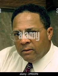 Retired agriculture employee Roger Crowder of Louisville, Miss.,  photographed Thursday, July 22, 1999 in Jackson, Miss., challenges  incumbent Lester Spell of Richland and Aberdeen farmer Fred Smith for state  agriculture commissioner. The trio are ...