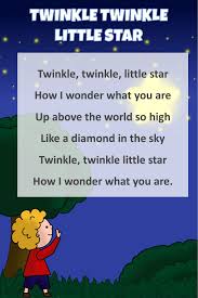 Twinkle Twinkle Little Star Children Songs Lyrics Twinkle Little Star Song Lullaby Lyrics