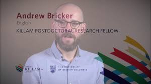 Andrew Bricker, 2016 UBC Killam Postdoctoral Research Fellow